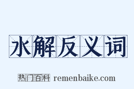 水解反义词是什么意思的图片